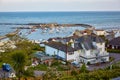 The Cobb harbor at Lyme Regis is a man-made harbour in Lyme Bay. West Dorset. England Royalty Free Stock Photo